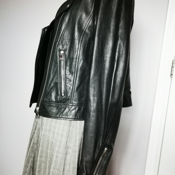 Dark Navy Lamarque Leather Jacket - Picture 4 of 12